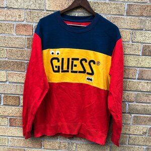 Guess X J Balvin Striped Crewneck Sweater Large